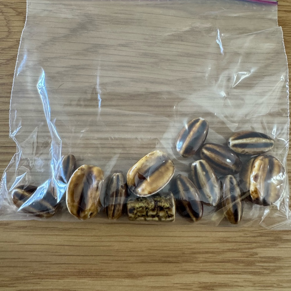 Bulk Brown Ceramic Beads – 87 Grams for Jewelry Making